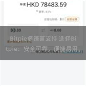 Bitpie多语言支持 选择Bitpie：安全可靠，便捷易用。