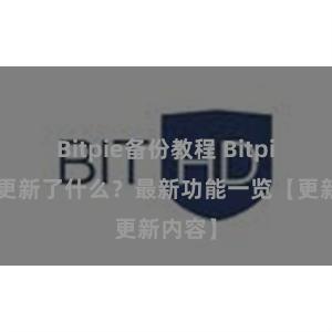 Bitpie备份教程 Bitpie钱包更新了什么？最新功能一览【更新内容】