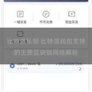 比特派私钥 比特派钱包支持的主要区块链网络解析