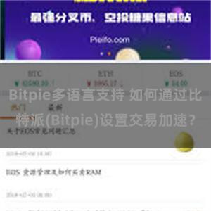 Bitpie多语言支持 如何通过比特派(Bitpie)设置交易加速？